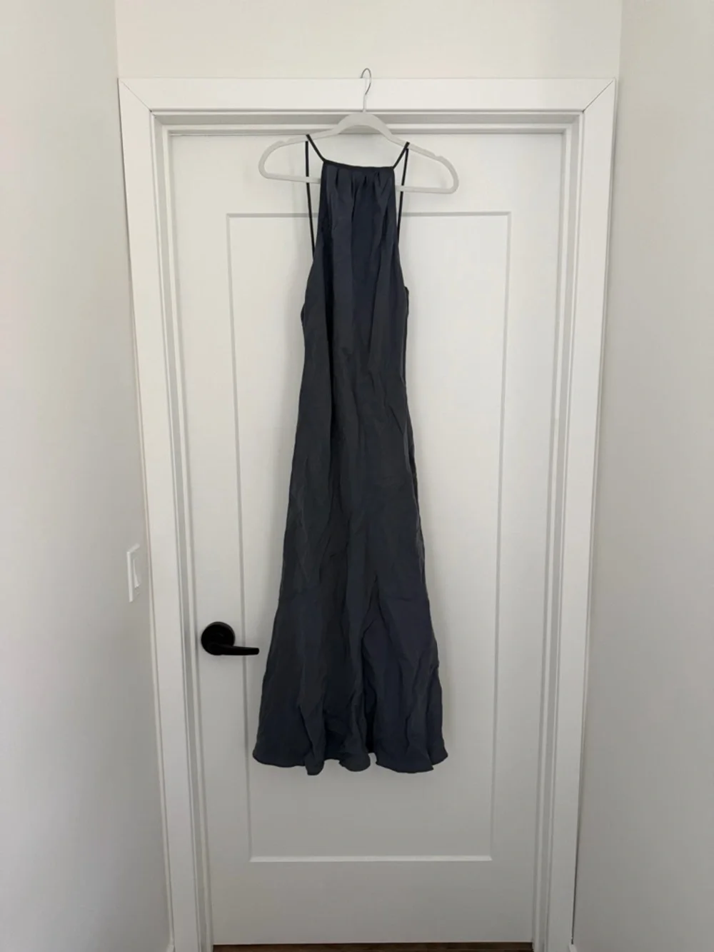 Abercrombie & Fitch Charcoal High-Neck Maxi Dress